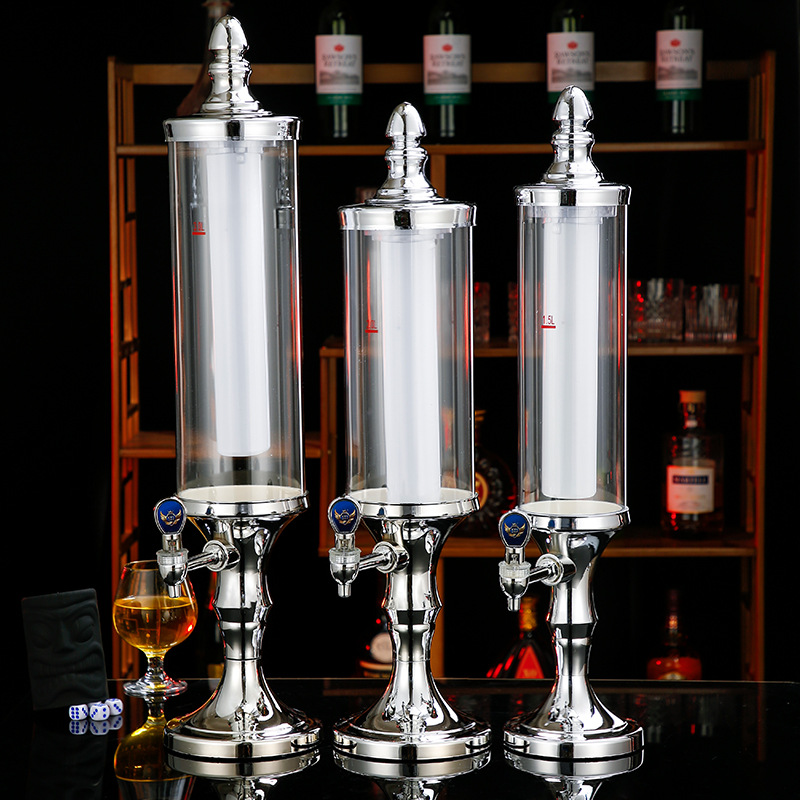 Bar creative 1.5L liquor cannon commercial liquor cannon 3L beer beer cola barrel glowing cannon