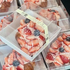 4寸蛋糕盒加高打包盒草莓季甜品盒子四寸小蛋糕紙盒三明治包裝盒