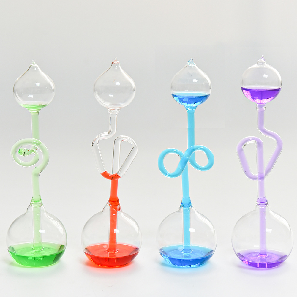 Termómetro de vidrio de amor experimento de ciencias físicas creativo de Franklin termómetro de hierva de mano