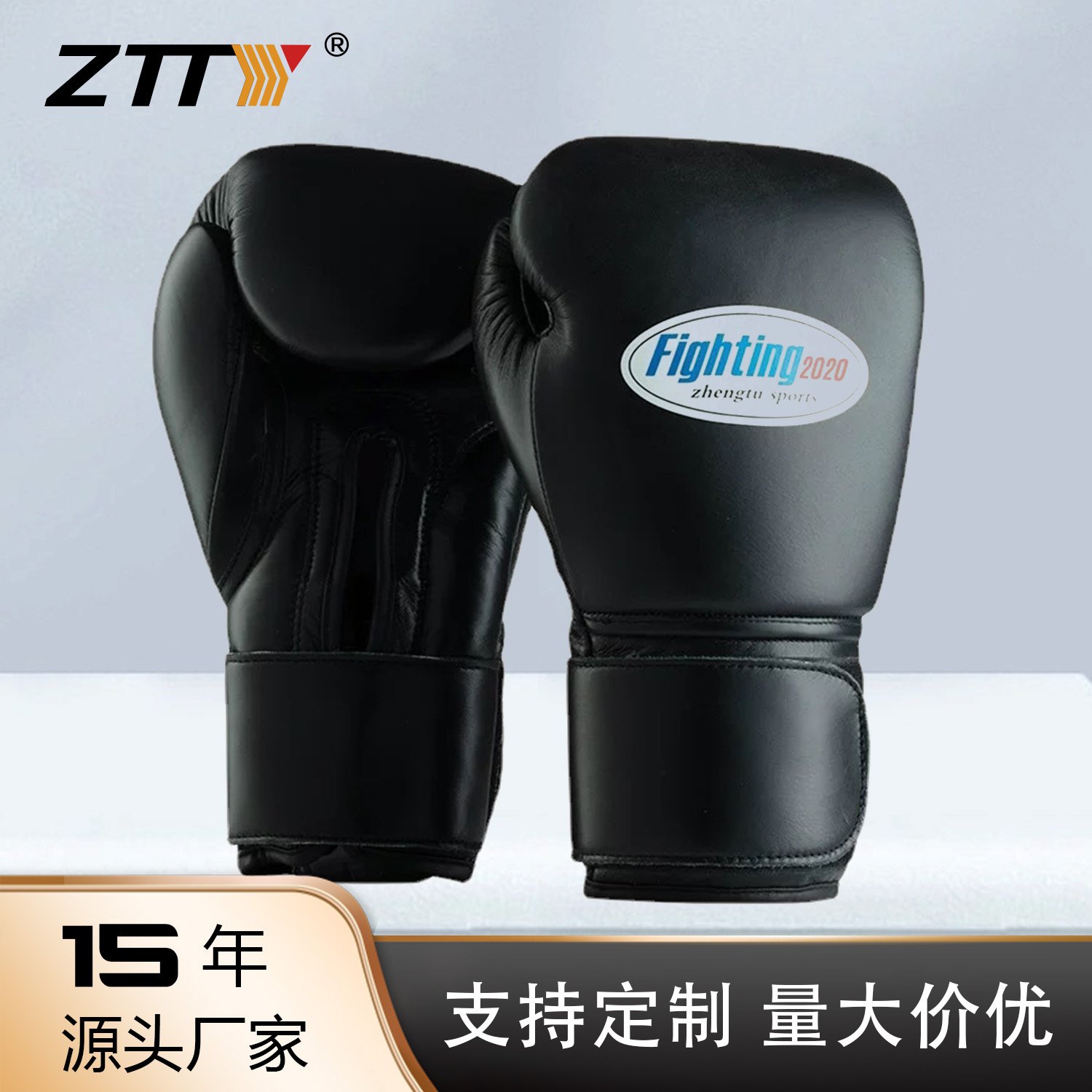 ZTTY guantes de boxeo transfronterizos Forro de algodón de látex hombres y mujeres fitness mano guardia boxeo tailandés entrenamiento saco de boxeo de piel de vaca guantes de boxeo