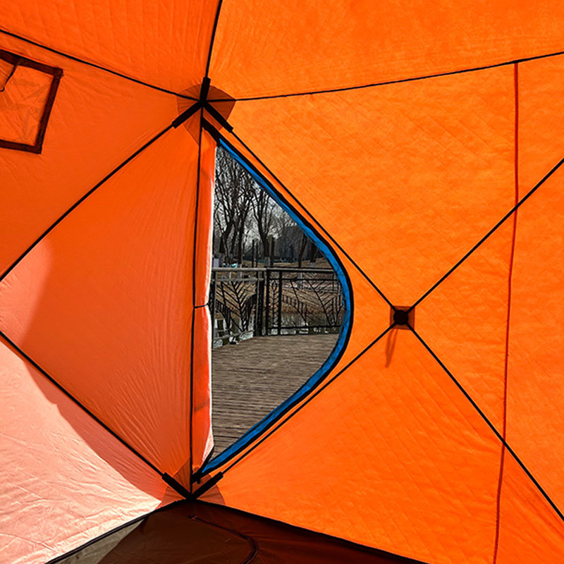 Fabricante de carpas para acampar al aire libre, venta al por mayor de carpas gruesas y cálidas para pesca en el hielo, carpas para pesca en la nieve para varias personas