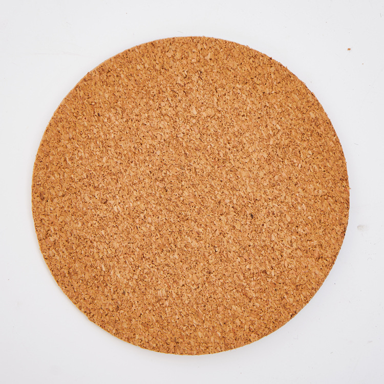 Cuadrado redondo corcho posavasos ribete natural corcho olla estera antideslizante estera aislamiento térmico estera muestra gratis