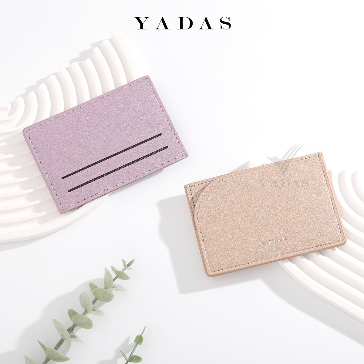 YADAS nueva bolsa de tarjetas de arco elegante bolsa delantera de moda simple multi-cartón damas fábrica de cuero PU bolsa de tarjetas al por mayor