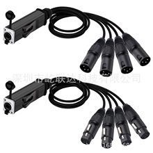 Waterproof RJ45 Female CAT5 to Audio 4 Channel 3 Pin XLR