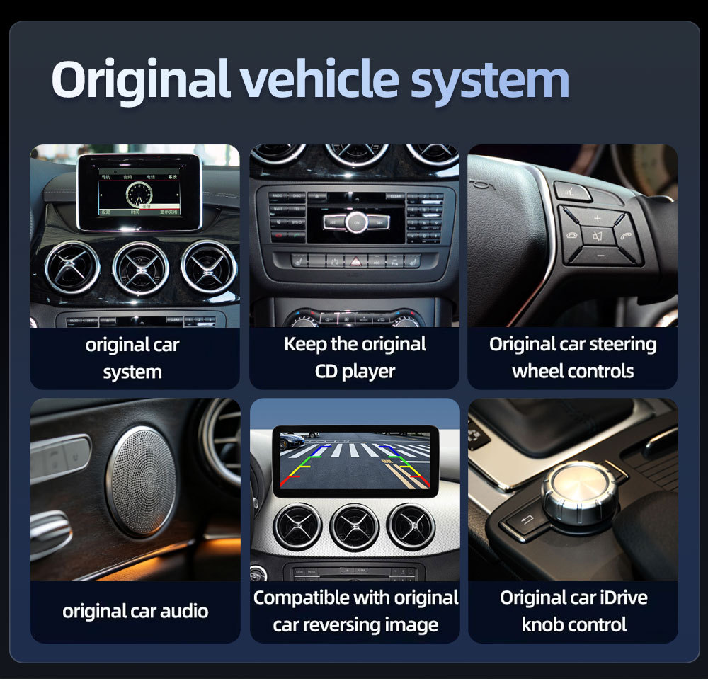 Car-Mounted Central Control Large-Screen Navigation Carplay Player Suitable for Mercedes-Benz B-Class W242 W246