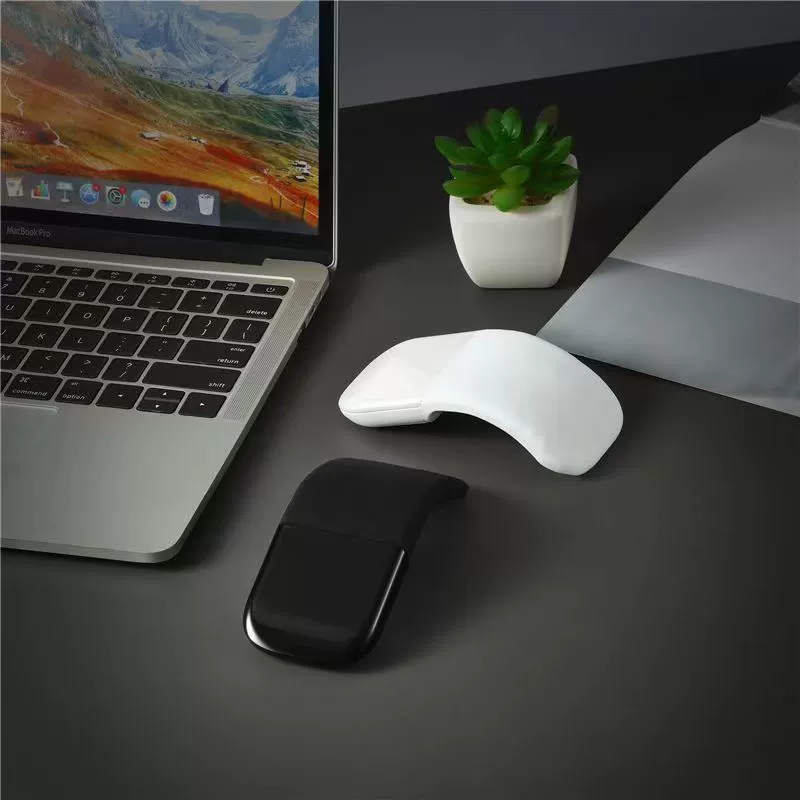 Ultra thin foldable touch fashionable handheld wireless mouse, bluetooth