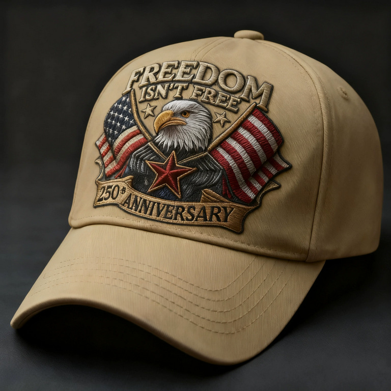 Nuevo sombrero de impresión transfronteriza para hombres hace viejos sombreros de béisbol retro Europeos y estadounidenses 250 años conmemorativo sombrero de lengua de lazo