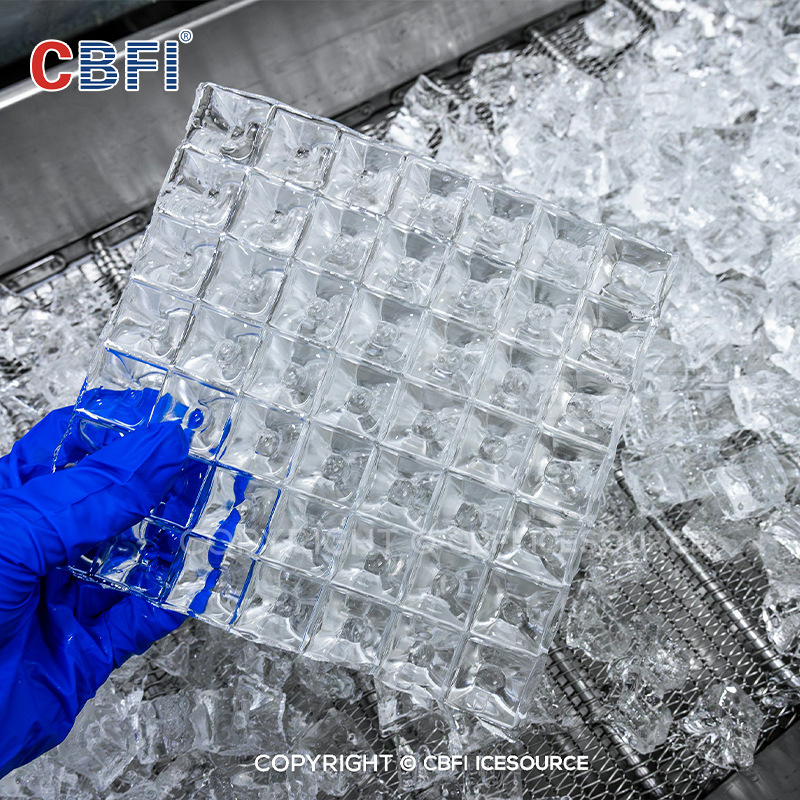 食用冰厂设备日产10吨方冰机颗粒冰制冰机一体式打包机