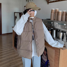 马甲女短款2025春秋新款时尚学生外穿马夹韩版宽松棉袄外套羽绒棉
