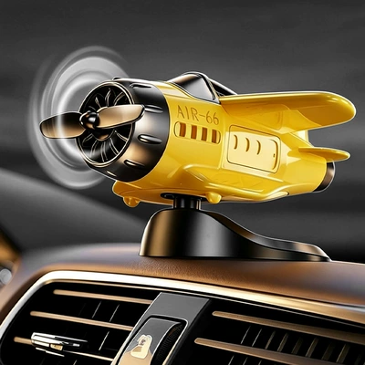 Car-mounted ornaments, cross-border solar-powered rotating airplane car dashboard decorations, car accessories, creative small ornaments