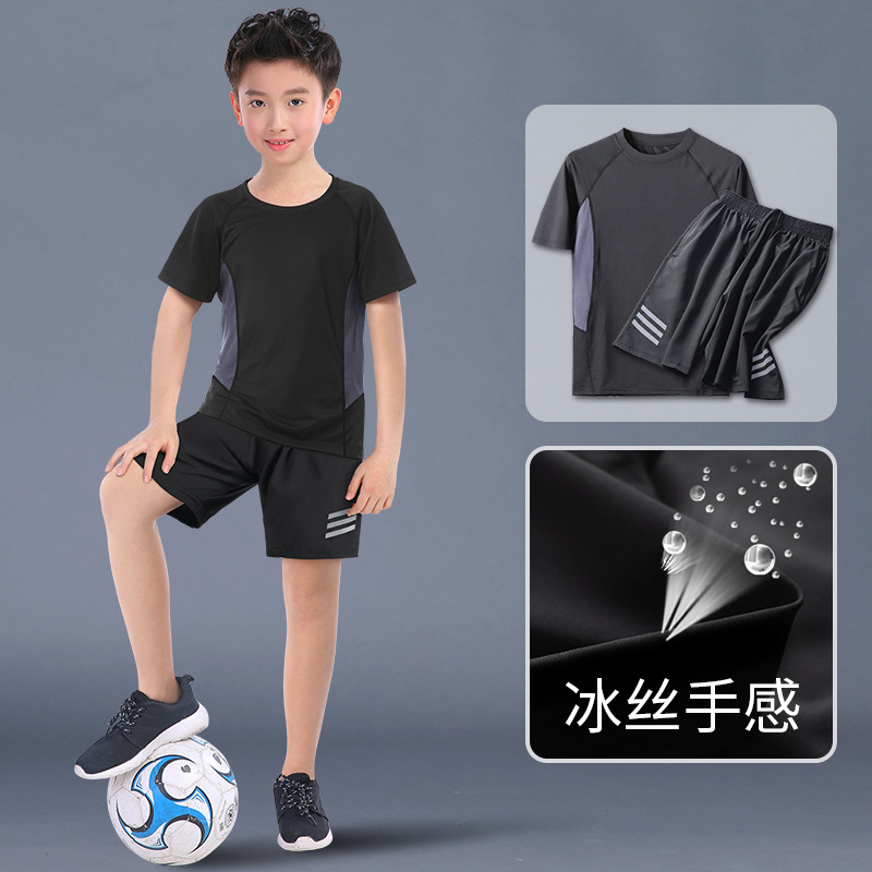 Niños ropa de secado rápido chaqueta de niño entrenamiento de baloncesto traje deportivo de verano camiseta de mangas cortas ropa de fútbol base