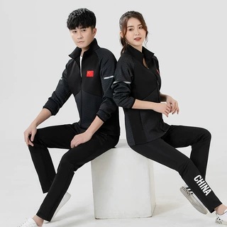 中国队运动套装春秋男女武术教练服体育生训练服晨跑跑步国服班服