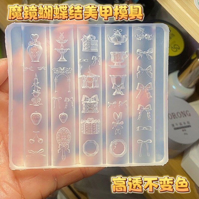 ネイルアートエンボスモールド 3D シリコーンモールドシリコーン Xiaohongshu DIY 弓三次元モールド卸売|undefined