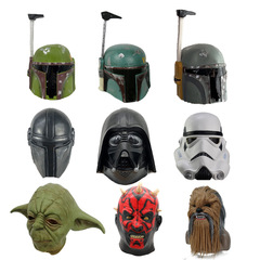 スターウォーズヘルメットヨーダマスターマスクマンダロー人ヘルメットボバフェットラテックスダスムーアヘッドカバー
