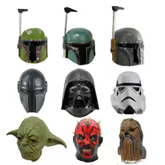 Star Wars Helmet Master Yoda Mask Mandalorian Helmet Boba Fett Latex Darth Maul Headgear
