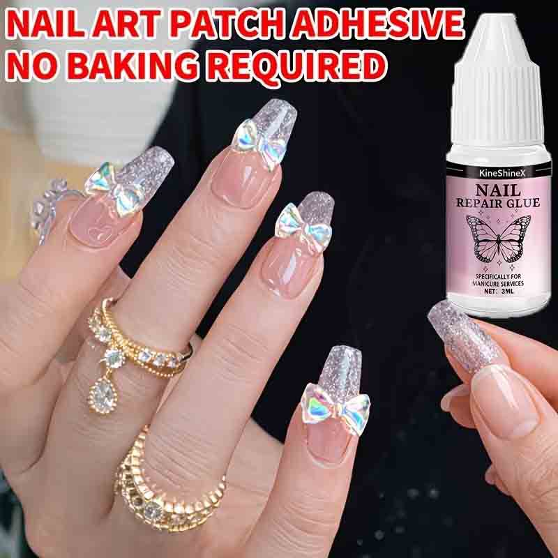 Nail Glue, Nail Art Glue, Strong Adhesion, Fake Nail Tips, Waterproof, Transparent, Non-Damaging, Strong Adhesive, Long-Lasting Extension