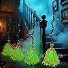 Decoraciones de Halloween animadas que se mueven hacia arriba con sonidos extraños brujas mágicas escobas interiores