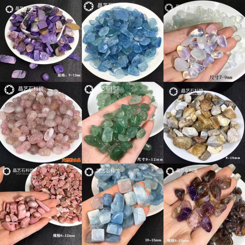 Wholesale Supply 0.5kg Natural Crystal Gravel 9-12mm Various Crystal Ore Gravel Rolling Stone Demagnetization Stone
