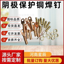 石油燃气管道阴极保护防腐 镀铜焊钉螺丝 阴极保护铜焊插脚铆件