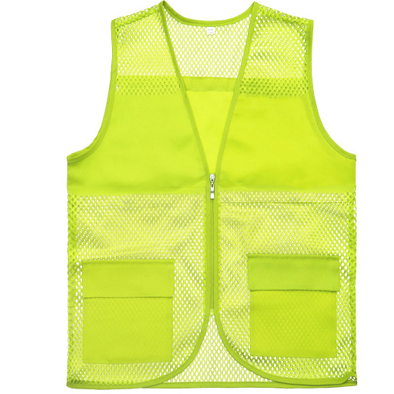 Tela de malla transpirable voluntario chaleco de trabajo personalizado chaleco reflectante voluntario ropa de seguridad personalizada impresión lo