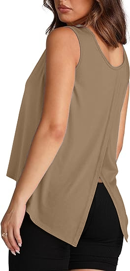 Vente En Gros Femmes Décontractée Style Simple Vêtement De Rue Couleur Unie Sans Manches T-shirts display picture 15