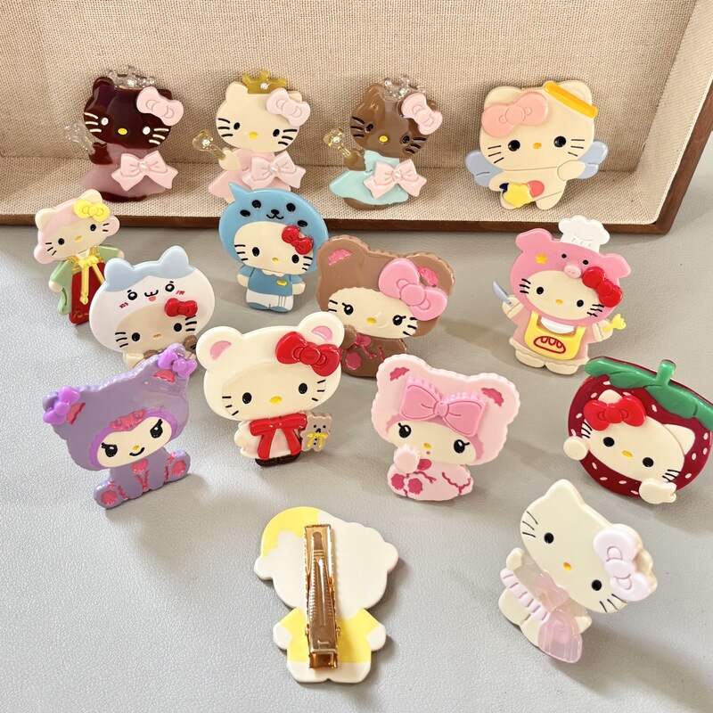 Cute Kitty Acetate Hair Clip Creative Hairpin for Girls Cartoon Hair Accessory Children's Hair Ornament