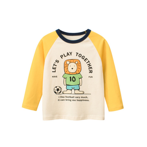 27kids children's clothing spring children's long-sleeved T-shirt bottoming shirt baby clothes one piece drop shipping live supply