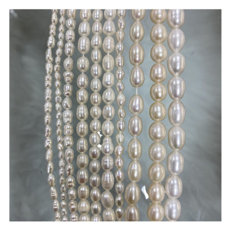 天然淡水パールネジ2 ~ 3,3 ~ 4,4 ~ 5,5 ~ 6,6 ~ 7,7 ~ 8mmビーズDIYアクセサリー