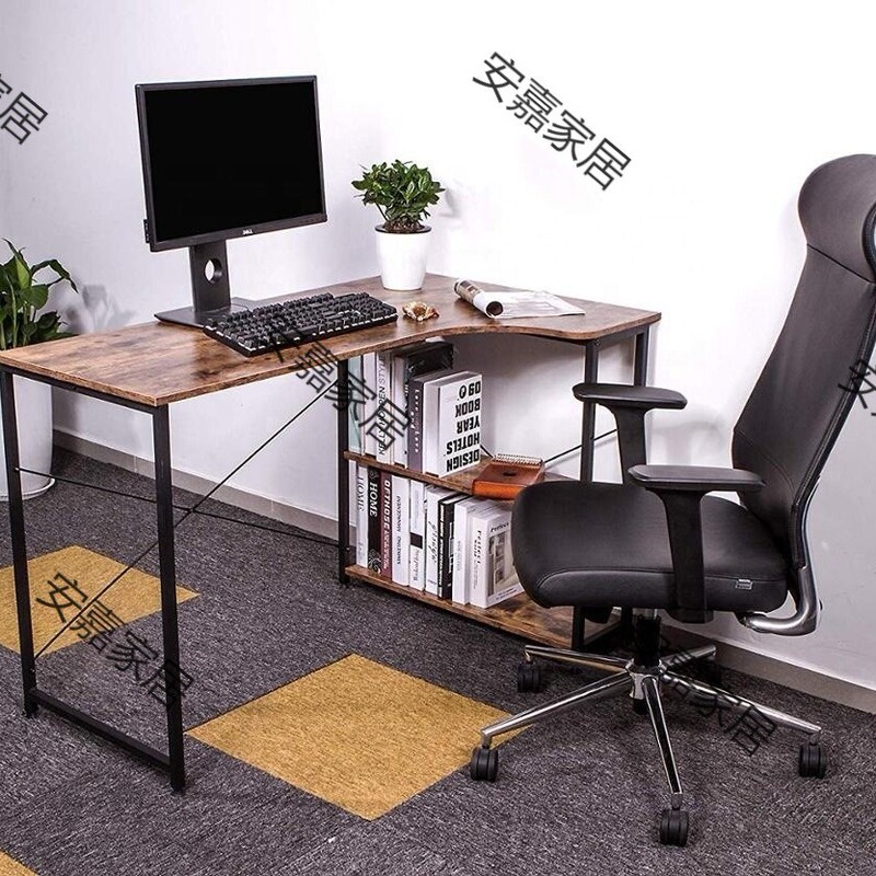 Simple Modern L-shaped desk retro computer desk small corner desk office computer desk