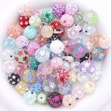 热销直孔花球 圆形混钻串珠适用于diy饰品配饰材料