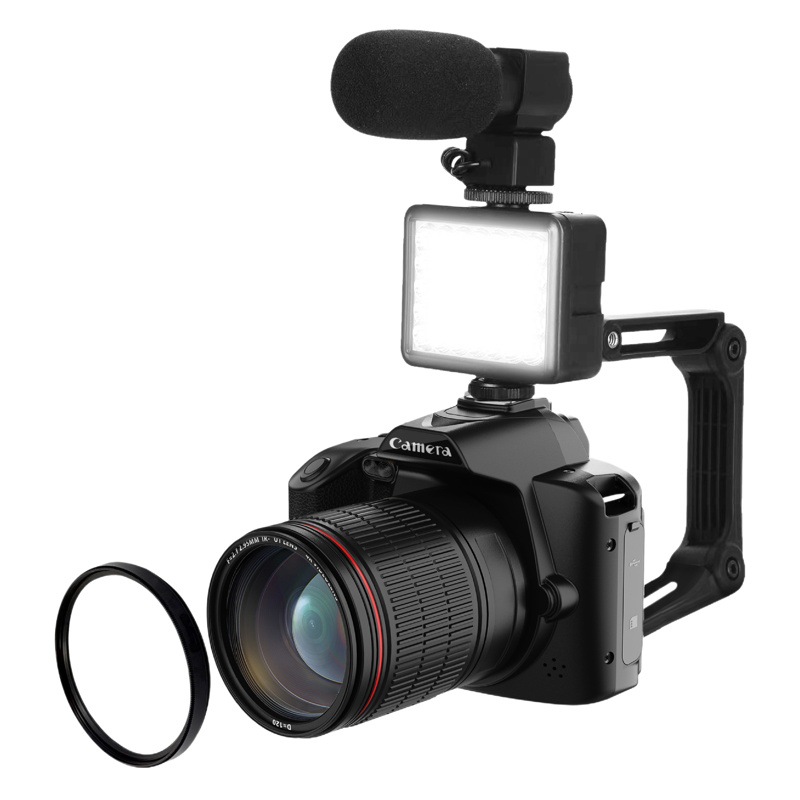 Cámara digital WiFi D5 4K con doble lente, visión nocturna y función de embellecimiento facial