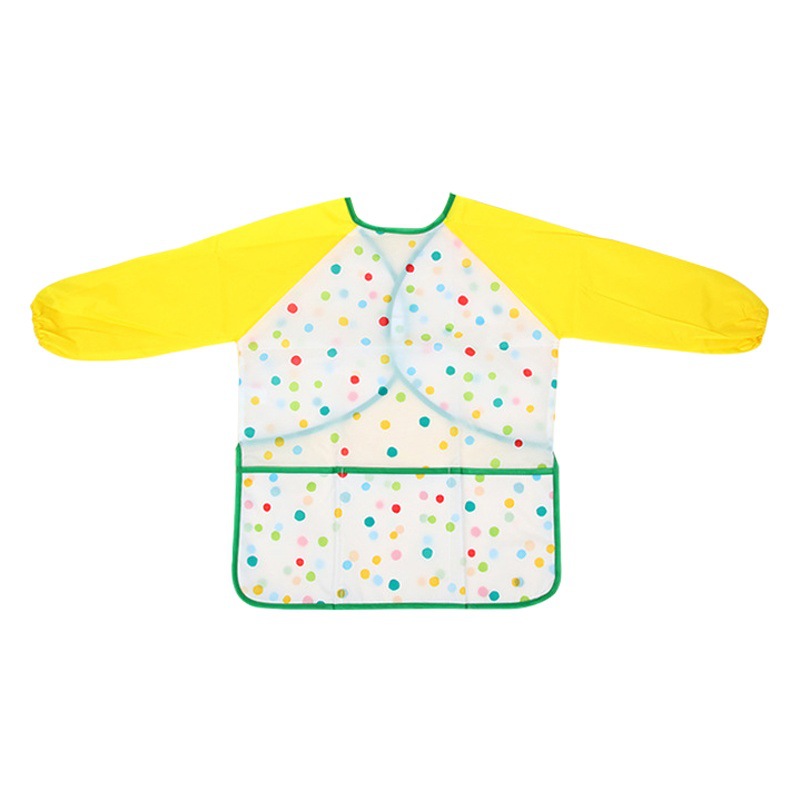 Niños impermeable ropa de comer ropa infantil pintura ropa de manga larga anti-vestir anti-sucio babero anti-fouling overall al por mayor