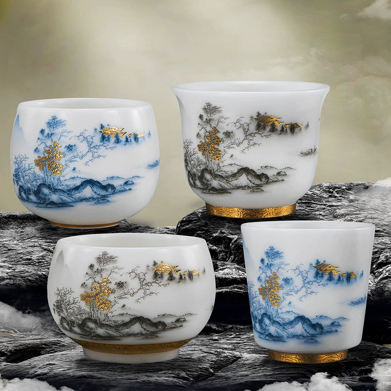 Фарфоровая чашка Yuanyuan Long Ice, фарфоровая роспись по фарфору, набор чашек, увлажняющая и популярная деловая чайная чашка, личная специальная чашка