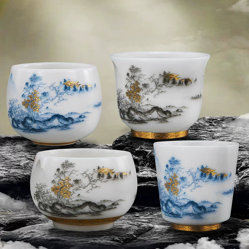 Фарфоровая чашка Yuanyuan Long Ice, фарфоровая роспись по фарфору, набор чашек, увлажняющая и популярная деловая чайная чашка, личная специальная чашка