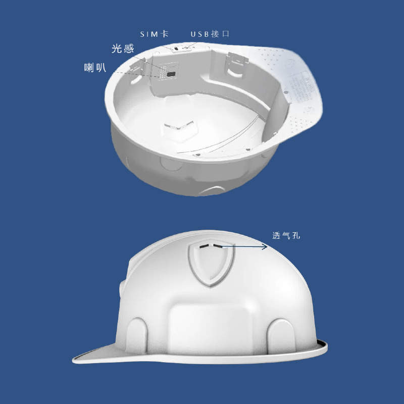 ビデオスマートヘルメットレコーダー 4G測位カメラ リモート通話監視 近接電気警報 スマートヘルメット|undefined