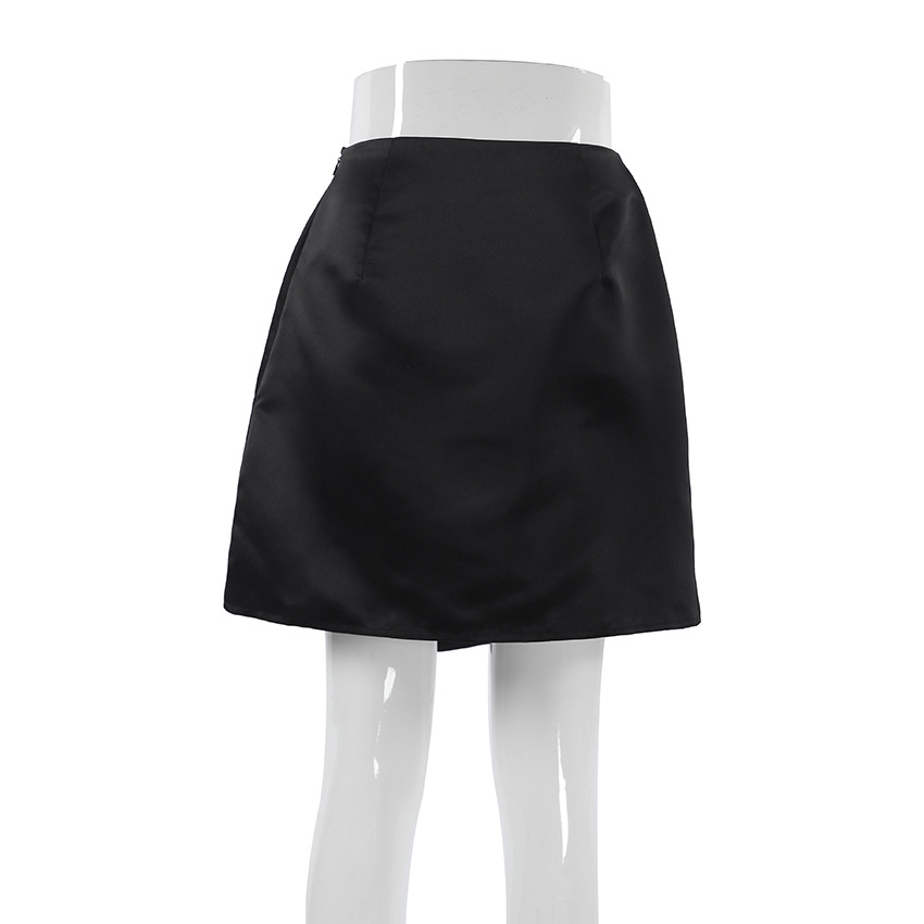 Summer Simple Style Solid Color Polyester Above Knee Skirts display picture 1