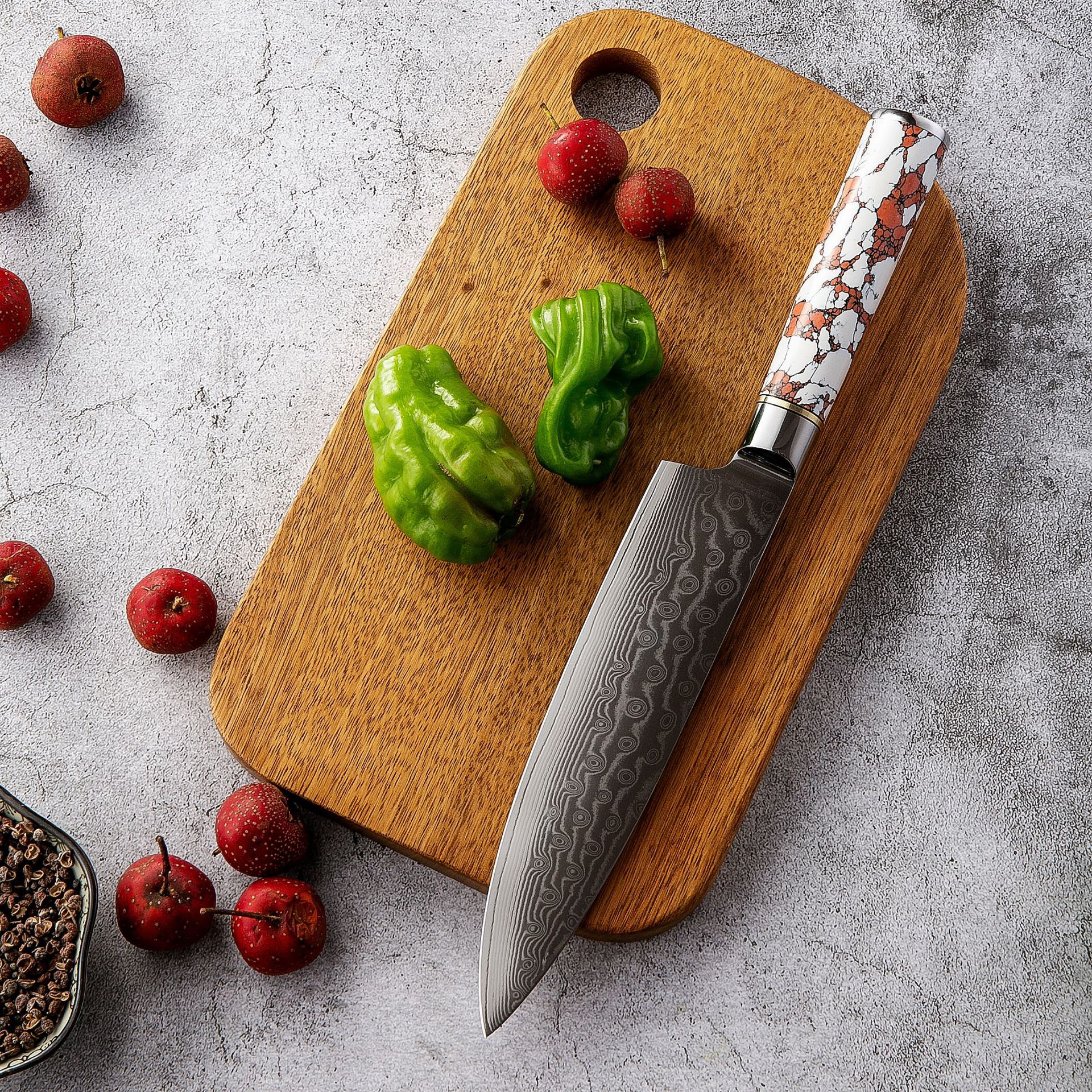 Damascus Steel Kitchen Knife 4