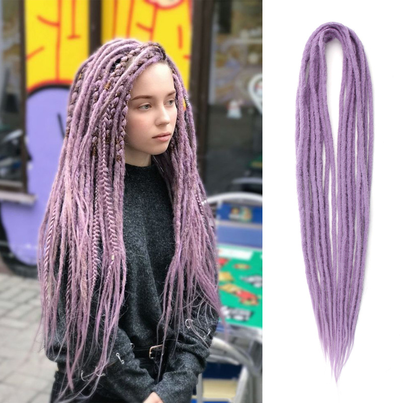 Amazonのベストセラーのヒップホップレゲエヨーロッパとアメリカの黒人ダブルテールドレッドヘア超ロングシングルストラップオン模擬編み込みスタイル|undefined