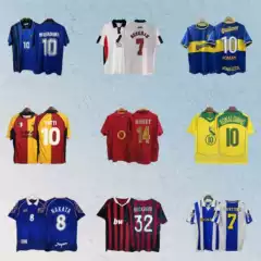 Retro printed football jersey for Argentina, Brazil, Arsenal, Inter Milan, Portugal, AC Milan, Inter Milan