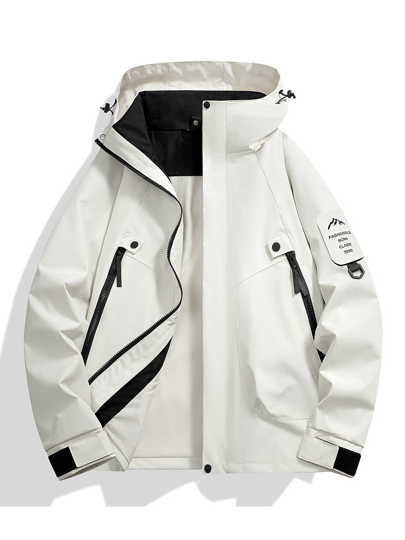 Thin travel sports windproof waterproof climbing jacket for men and women with hood, suitable for spring and autumn