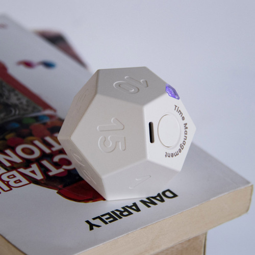 Three-dimensional flip timer 12-sided geometric creative time reminder vibrating bell cooking learning timer