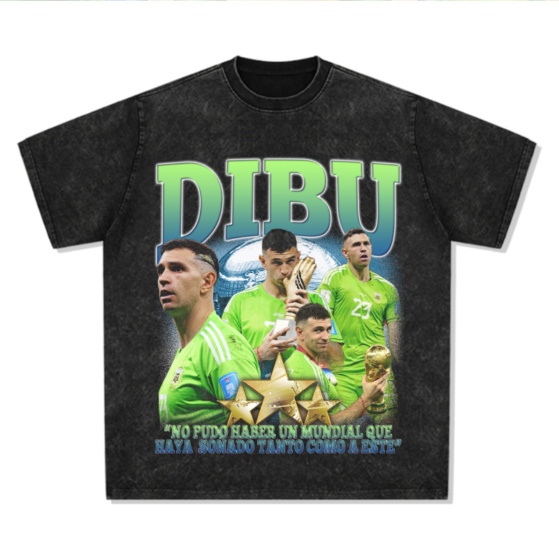 Other Emiliano Dibu Martínez T-shirt Vintage Graphic Washed Black