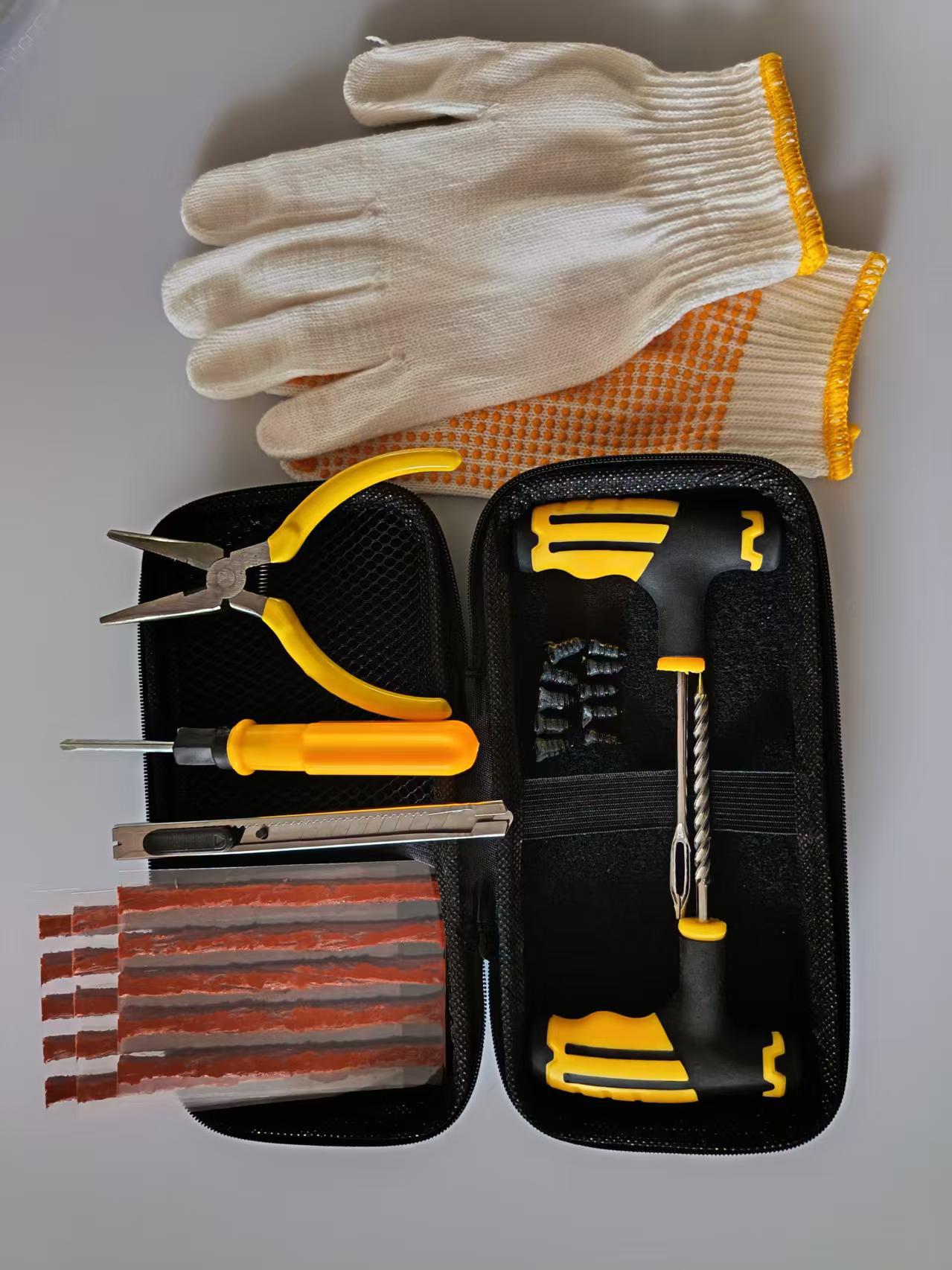 Cross-Border Hot-Selling Eva Emergency Tire Repair Tool Set Bag, a Must-Have for Car, Self-Driving Car and Motorcycle Tire Leak Repair