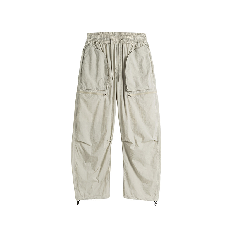 Spring Japanese trend solid color three dimensional travel trousers