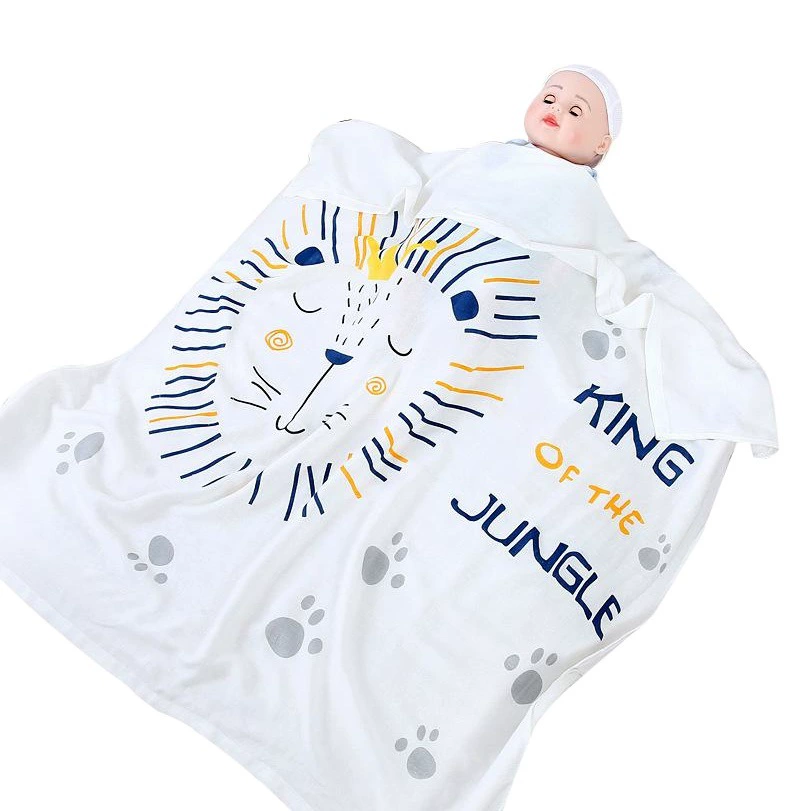 Детское банное полотенце, детское одеяло, Двухслойное детское одеяло из бамбукового волокна, ощущение холода, мягкое дышащее детское прохладное одеяло