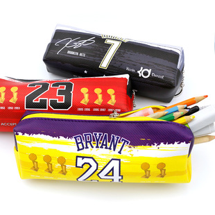 Lakers Warriors Nets Bucks nba Star Pencil Case Large Capacity Junior High School Students Pencil Case Creative Pencil Case