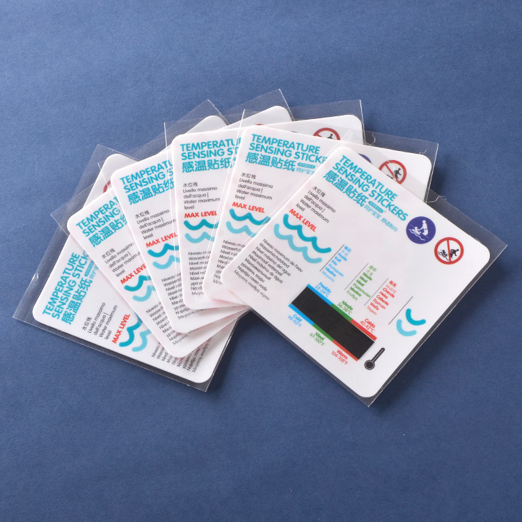 家用创意宝宝澡盆洗澡桶感温水温卡游泳热水温度标贴贴纸卡片