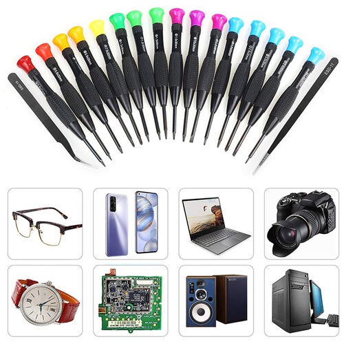 Fish scale pattern disassembly multi-purpose screwdriver tool set 18 pieces 18-in-1 set suitable for Android and Apple disassembly and repair