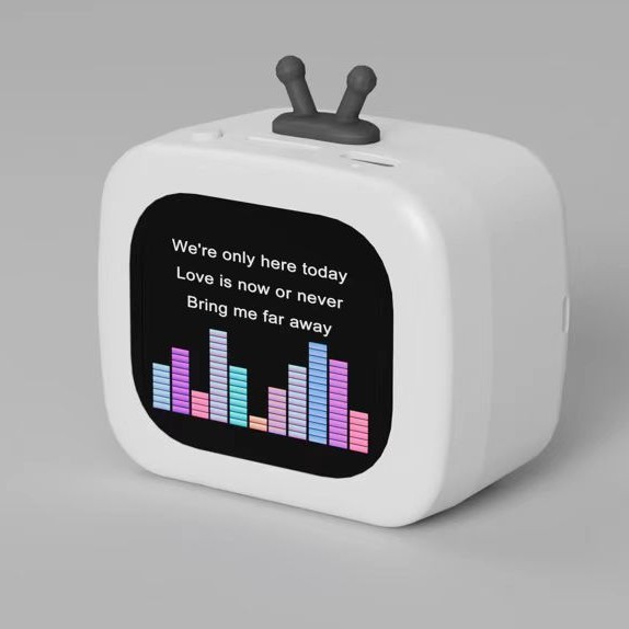 Nuevo altavoz Bluetooth inteligente SU7 con pantalla, subwoofer portátil multifuncional con visualización de letras, mini altavoz