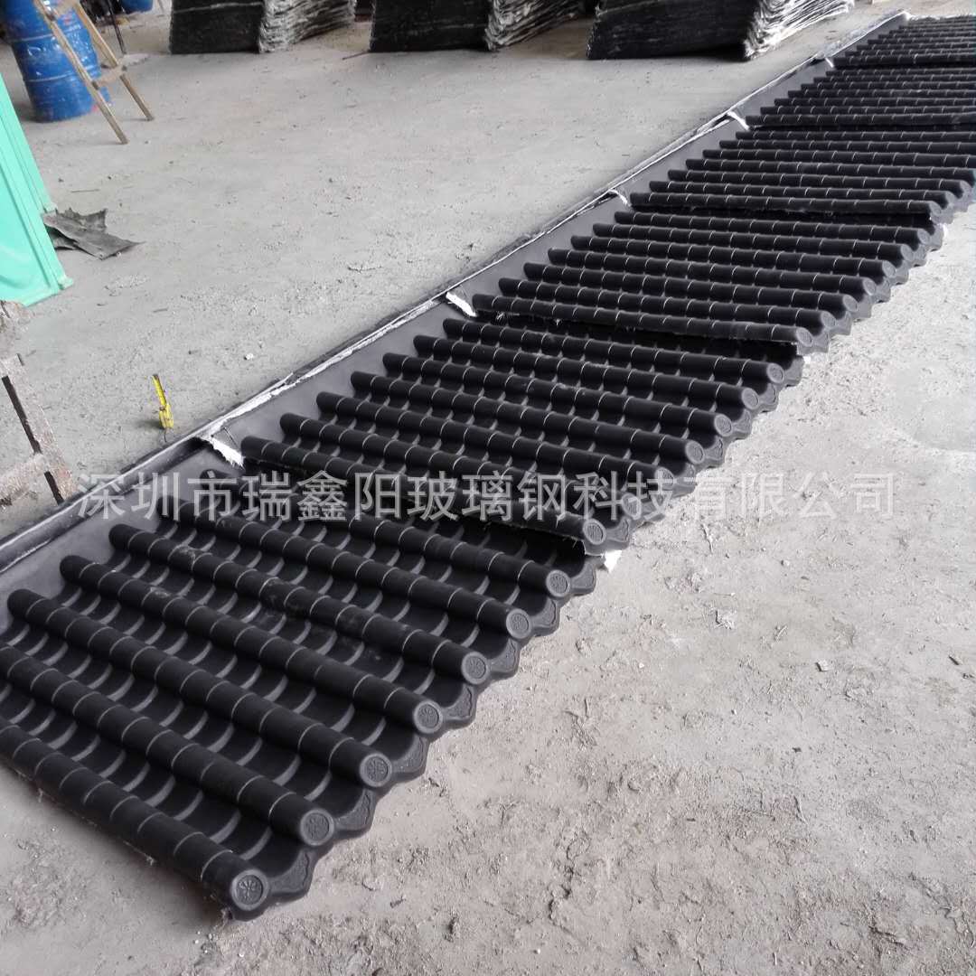 农庄围墙室外屋顶瓦琉璃瓦别墅屋面塑料瓦青瓦古筒瓦仿古屋面